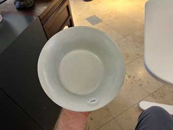 Five Chinese famille rose plates, Yongzheng/Qianlong