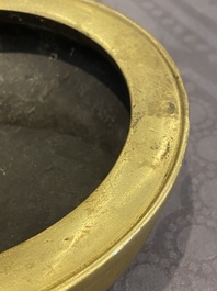 Br&ucirc;le-parfum tripode en bronze dor&eacute;, Chine, marque de Xuande, 19&egrave;me