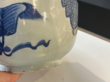 Een Chinese blauw-witte 'Bleu de Hue' kom voor de Vietnamese markt, Nguyen merk, 18e eeuw