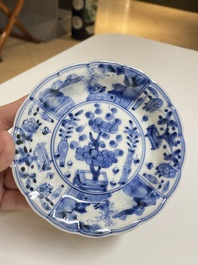 Een diverse collectie blauw-wit Chinees porselein, 19/20e eeuw