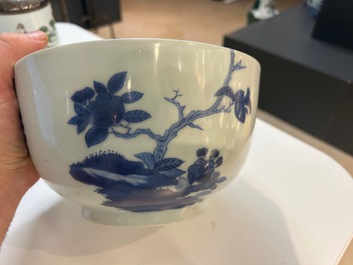 Een Chinese blauw-witte 'Bleu de Hue' kom voor de Vietnamese markt, Nguyen merk, 18e eeuw
