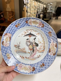 Twee paar Chinese famille rose borden, Yongzheng