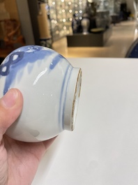Een diverse collectie blauw-wit Chinees porselein, 19/20e eeuw