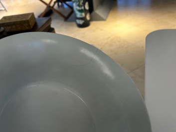 Five Chinese famille rose plates, Yongzheng/Qianlong