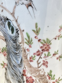 Quatre vases en porcelaine de Chine qianjiang cai, 19/20&egrave;me