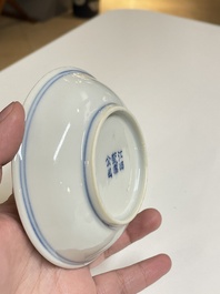 Een diverse collectie blauw-wit Chinees porselein, 19/20e eeuw