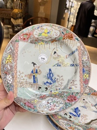 Twee paar Chinese famille rose borden, Yongzheng