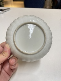 Six Chinese famille rose and grisaille export porcelain wares, Qianlong