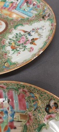Een Chinees Canton famille rose 41-delig servies met het wapen van Ormiston voor de Schotse markt, 19e eeuw