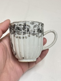 Six Chinese famille rose and grisaille export porcelain wares, Qianlong
