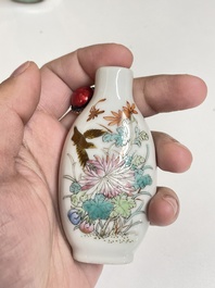 Six tabati&egrave;res en porcelaine de Chine, 19/20&egrave;me