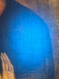 &Eacute;cole italienne, suiveur de Sano Di Pietro (1406-1481): 'Vierge &agrave; l'Enfant', huile sur panneau