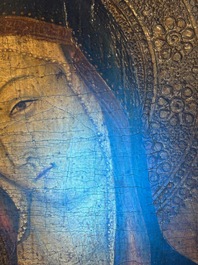 &Eacute;cole italienne, suiveur de Sano Di Pietro (1406-1481): 'Vierge &agrave; l'Enfant', huile sur panneau