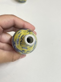 Six tabati&egrave;res en porcelaine de Chine, 19/20&egrave;me