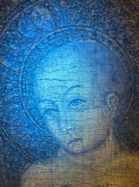&Eacute;cole italienne, suiveur de Sano Di Pietro (1406-1481): 'Vierge &agrave; l'Enfant', huile sur panneau
