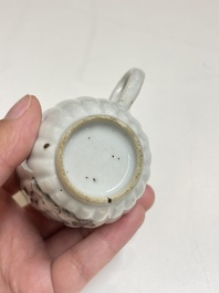 Six Chinese famille rose and grisaille export porcelain wares, Qianlong