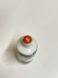 Six Chinese famille rose and iron-red snuff bottles, 18/19th C.