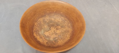 A Chinese Yixing stoneware bowl, Sheng Rong 沈融 mark, Qing