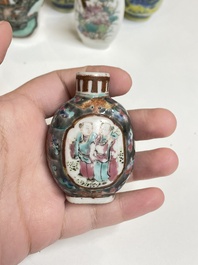 Six tabati&egrave;res en porcelaine de Chine, 19/20&egrave;me