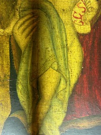 &Eacute;cole italienne, suiveur de Sano Di Pietro (1406-1481): 'Vierge &agrave; l'Enfant', huile sur panneau