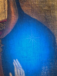 &Eacute;cole italienne, suiveur de Sano Di Pietro (1406-1481): 'Vierge &agrave; l'Enfant', huile sur panneau