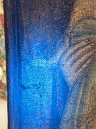 &Eacute;cole italienne, suiveur de Sano Di Pietro (1406-1481): 'Vierge &agrave; l'Enfant', huile sur panneau