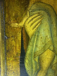 &Eacute;cole italienne, suiveur de Sano Di Pietro (1406-1481): 'Vierge &agrave; l'Enfant', huile sur panneau