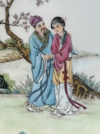 Een diverse collectie Chinees blauw-wit, ijzerrood en famille rose porselein, 19/20e eeuw