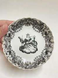 Six Chinese famille rose and grisaille export porcelain wares, Qianlong