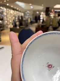 Six Chinese famille rose and grisaille export porcelain wares, Qianlong
