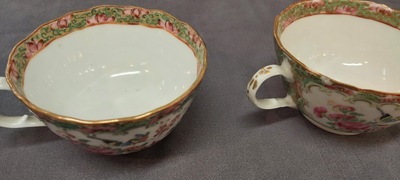 Een Chinees Canton famille rose 41-delig servies met het wapen van Ormiston voor de Schotse markt, 19e eeuw