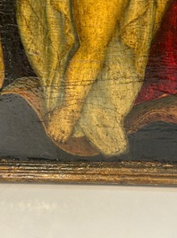 &Eacute;cole italienne, suiveur de Sano Di Pietro (1406-1481): 'Vierge &agrave; l'Enfant', huile sur panneau
