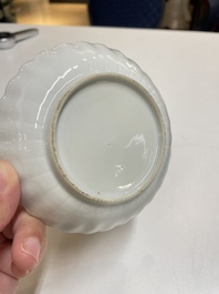 Six Chinese famille rose and grisaille export porcelain wares, Qianlong