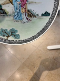 Een diverse collectie Chinees blauw-wit, ijzerrood en famille rose porselein, 19/20e eeuw
