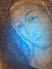 &Eacute;cole italienne, suiveur de Sano Di Pietro (1406-1481): 'Vierge &agrave; l'Enfant', huile sur panneau