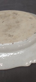 A Chinese dish with the portrait of Queen Victoria and the British crown, dated 1757, 18/19th C.