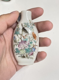 Six tabati&egrave;res en porcelaine de Chine, 19/20&egrave;me