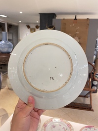 Thirteen Chinese famille rose plates, Yongzheng/Qianlong