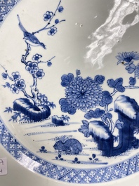 Vier Chinese blauw-witte schotels, Yongzheng/Qianlong