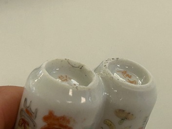 Vier Chinese famille rose snuifflessen en vier diverse snuifflessen, 19/20e eeuw