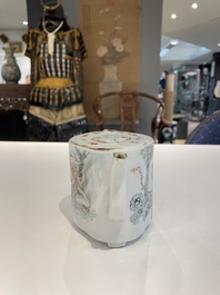 A Chinese qianjiang cai teapot and cover, signed Huang Ruming 黄汝铭, dated 1895