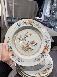 Zeven Chinese famille rose schotels, Qianlong
