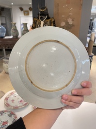 Thirteen Chinese famille rose plates, Yongzheng/Qianlong