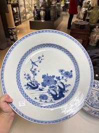 Vier Chinese blauw-witte schotels, Yongzheng/Qianlong