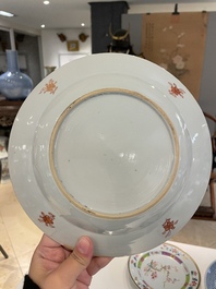 Een diverse collectie Chinees blauw-wit en famille rose porselein, Yongzheng en later
