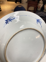 Vier Chinese blauw-witte schotels, Yongzheng/Qianlong