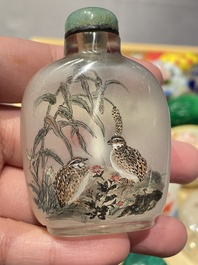Une collection vari&eacute;e de tabati&egrave;res en jade, pierres dures et verre, Chine, 19/20&egrave;me