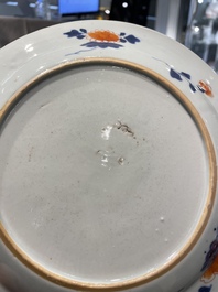 Neuf assiettes en porcelaine de Chine de style Imari, Qianlong