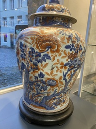 Vase couvert en porcelaine de Chine de style Imari et en rouge de cuivre, Kangxi