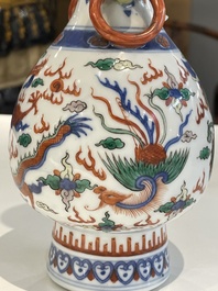 Two Chinese wucai vases, Wanli mark, 19/20th C.